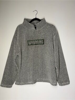 Wyoming Olive & Gray Heather Cowl Neck Pullover Sweater